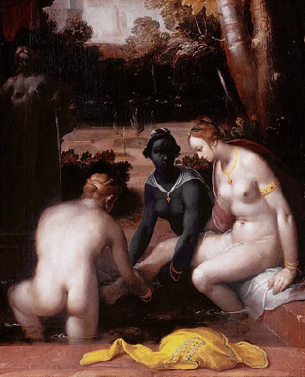 Cornelisz van Haarlem Bathseba at her bath China oil painting art